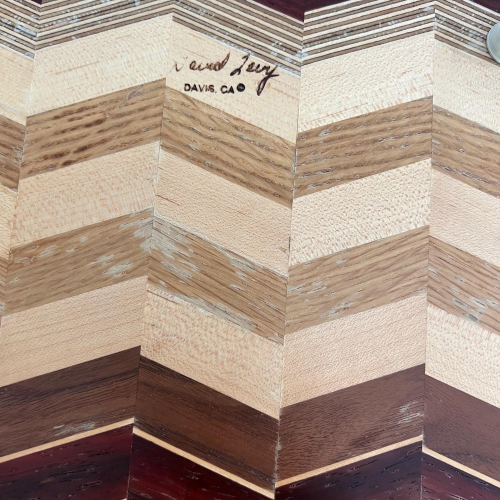 Exotic wood chevron cutting board by David Levy - Picture 4 of 9